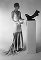 Evening dress, silk, American